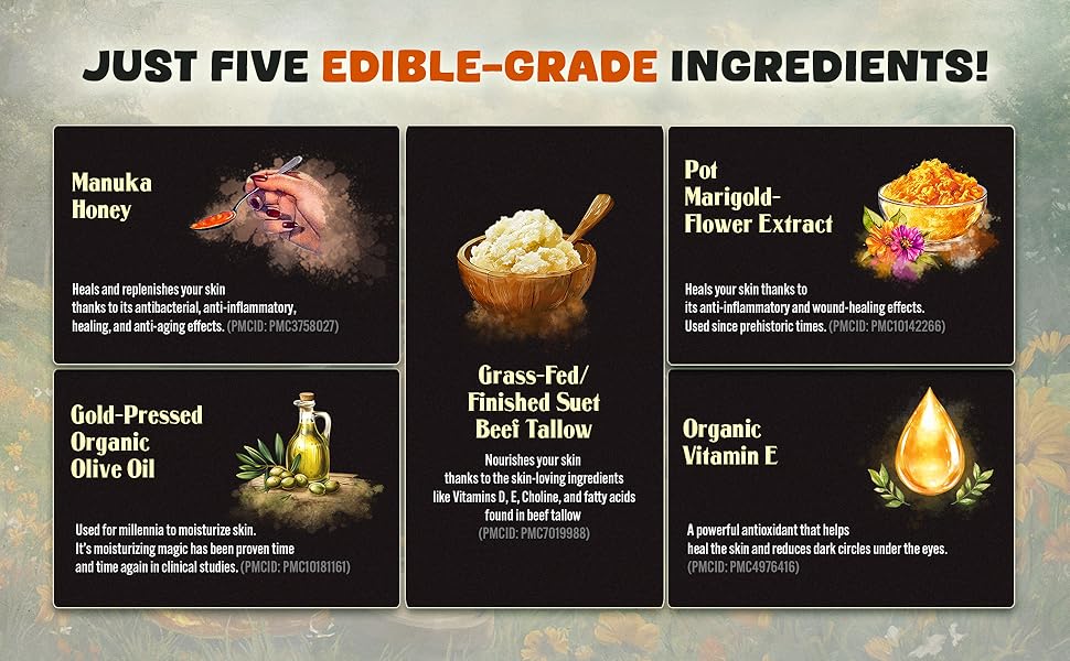 evil goods tallow balm ingredients manuka honey