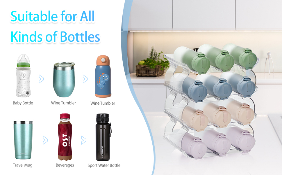 Seolmae Stackable Water Bottle Organizer for Water