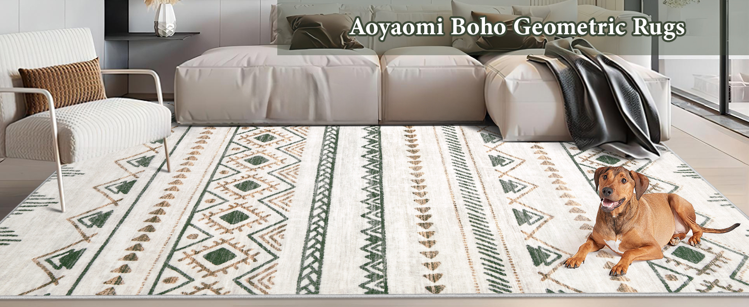 Aoyaomi Boho Geometric Rugs