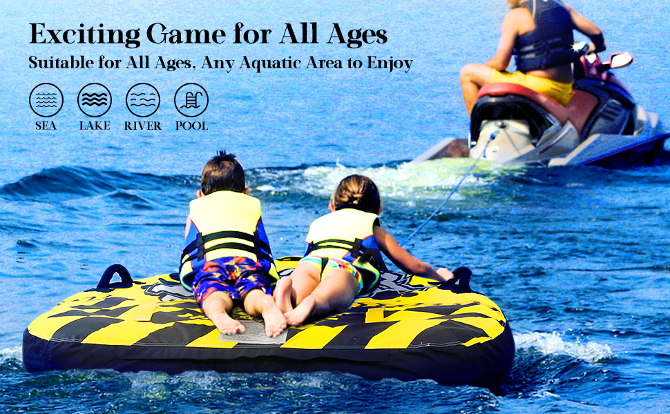 Vitalmeter Towable Tube for Boating Inflatable Towable