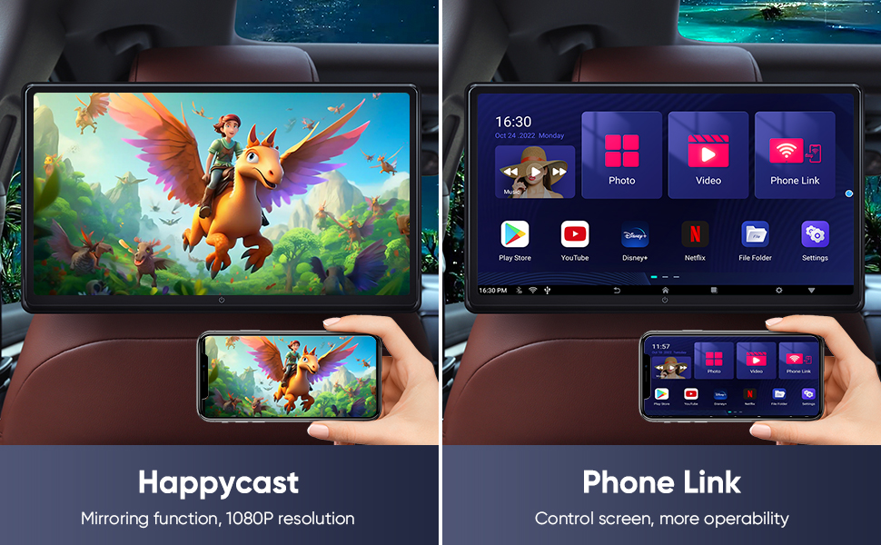 Amazon.com: 15.6 Inch 4K Android 11.0 Multifunction Car TV Back Seat ...