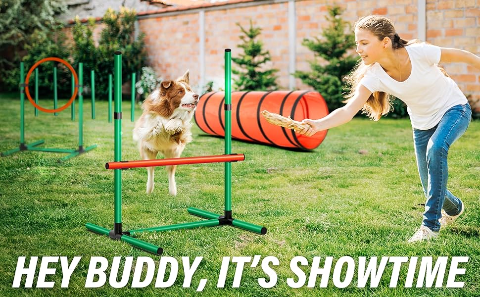 Dog Training Kit Dog Obstacle Course Outdoor Games Sports Gifts, Tunnel Hurdle Jump