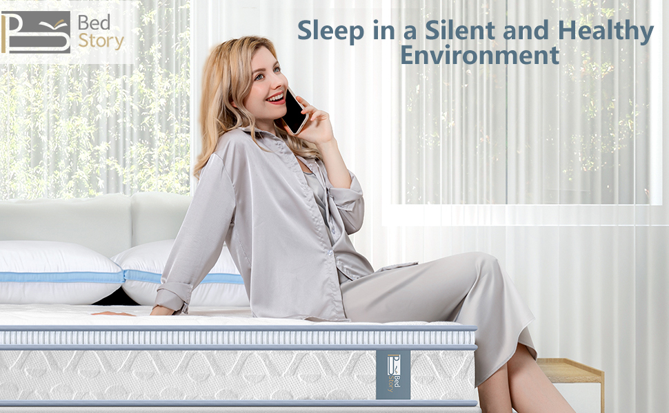 BedStory Mattress, 8 Inch Hybrid Spring Bamboo Charcoal Mattress Twin