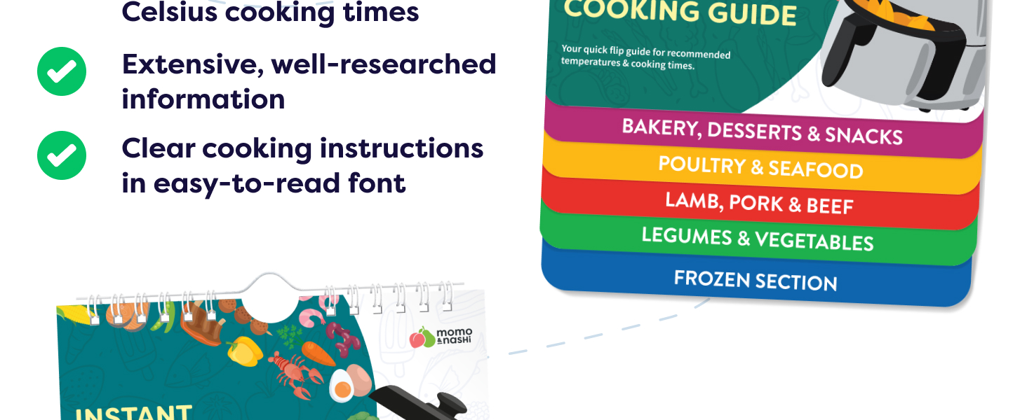 air fryer cheat sheets instant pot magnet