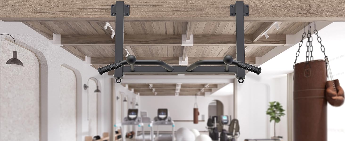 Kipika Multifunctional Joist Mounted Pull Up Bar, 4 Levels of Height