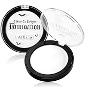White Cream Foundation for Face Body, High Coverage Cream to Powder Formula, Matte Waterproof Mak...