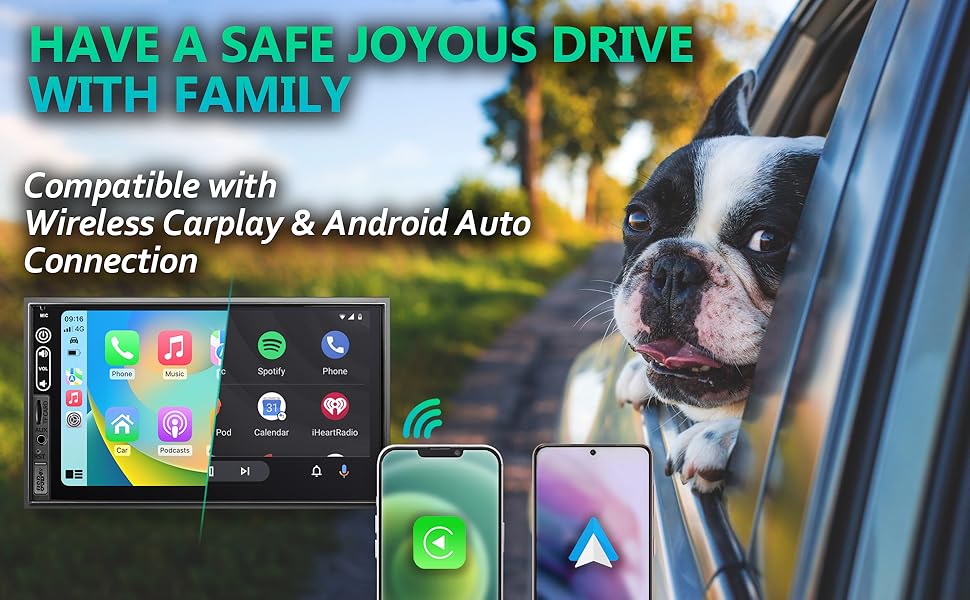 Wireless Apple CarPlay and Wireless Android Auto