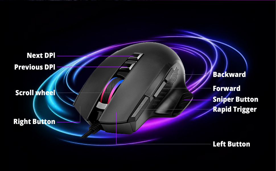 wired gaming mouse