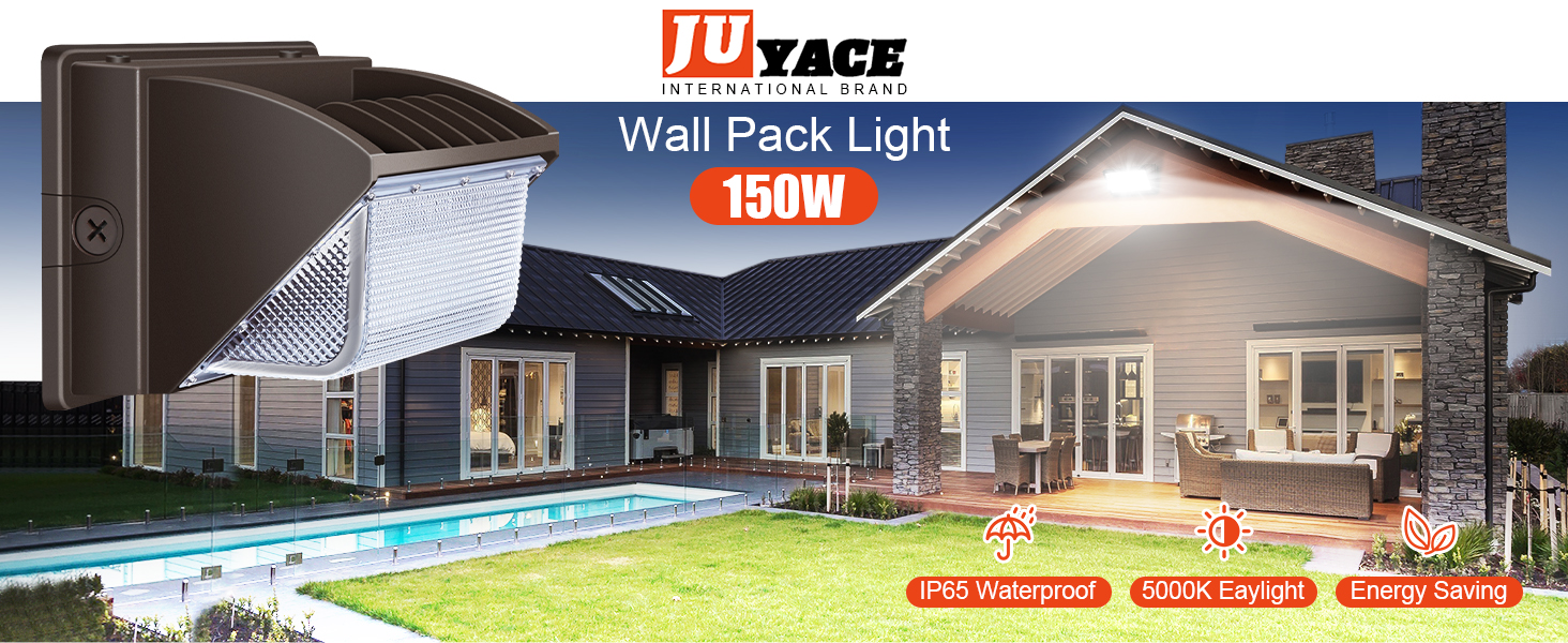 Juayce 150W LED Wall  Pack Outdoor Light