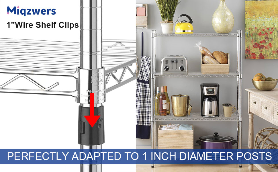 Wire Shelf Clips, 40Pcs 1inch Shelves Lock Clips for Shelf Connection