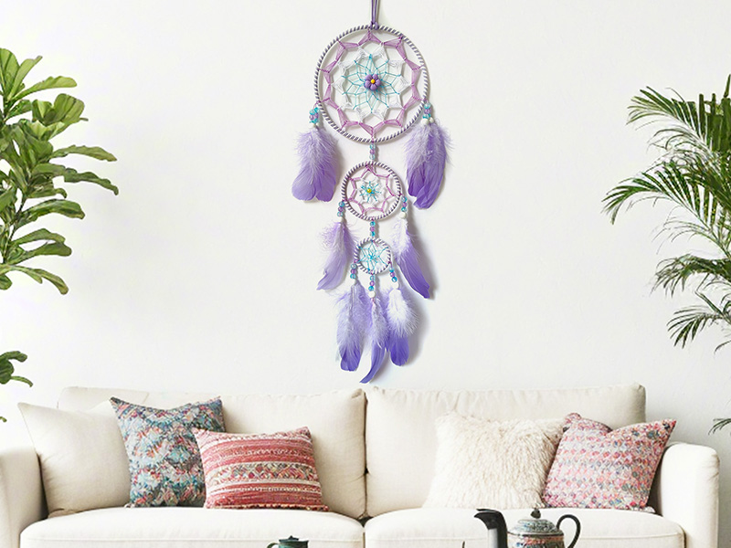 Amazon.com: SOYUZU Purple Dream Catcher Feather Dream