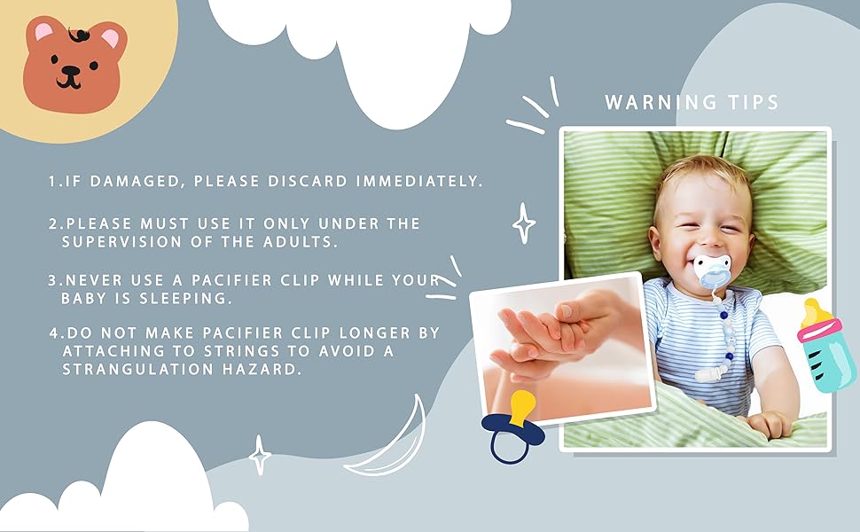 CG-Grey Animal Pacifier Clip 4P