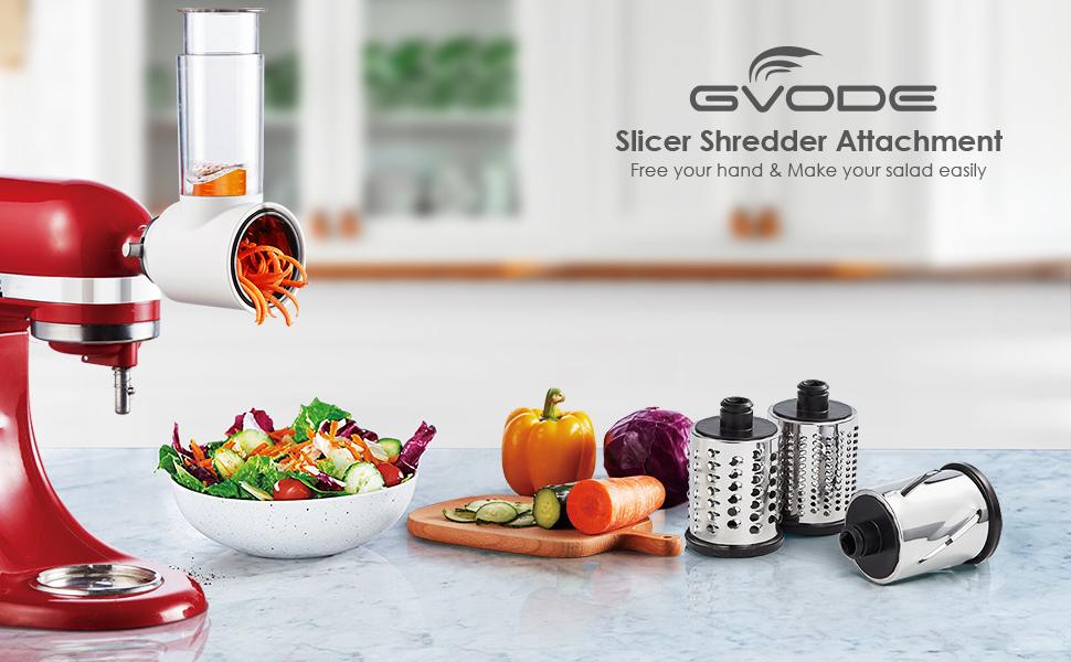 Gvode Meat Grinder&Slicer Shredder Attachment for KitchenAid Stand