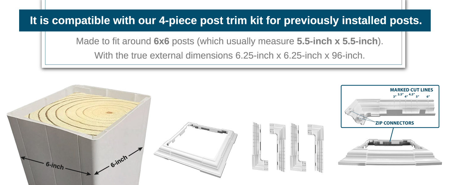 Weatherables 6x6 Vinyl Post Wrap Weatherproof Premium