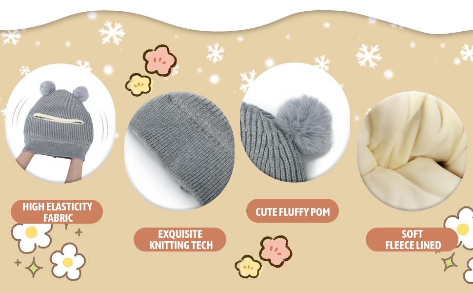 Kids Winter Hat Scarf Set