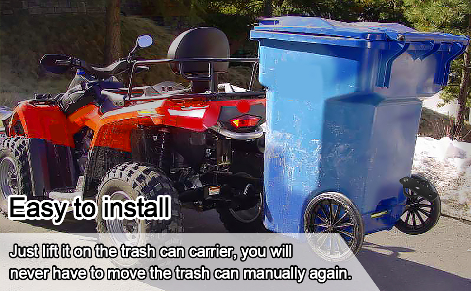 VIAGL 2 inch Trash Can Hauler Grabber Hitch Reciever,Trash Tow Truck Grab Hook