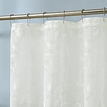 WARM HOME DESIGNS Luxury Lace Shower Curtains for Bathroom with Leaf Design