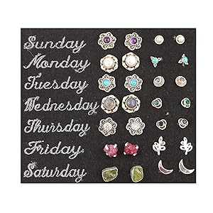 NOVICA Artisan Handmade Gemstone Stud Earrings India Sterling Silver Multigem Assorted Moon Stones
