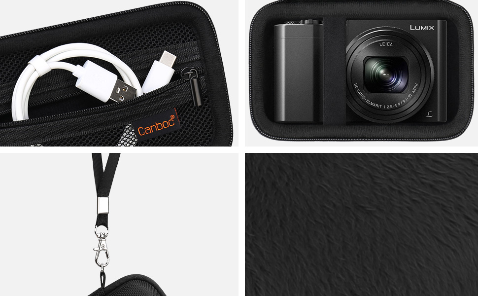 Canboc Carrying Case for Panasonic LUMIX LX10/ ZS80/ ZS100