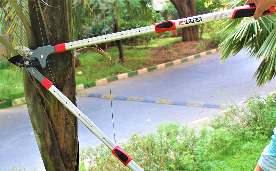 SUNYA Bypass Classic Lopper with Compound Action, Professional Bypass Lopper, Tree Trimmers