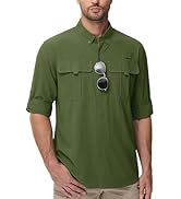 TACVASEN Mens Long Sleeve Sun Protection Shirt UPF 50+ Quick Dry Fishing Cooling UV Shirts Outdoo...