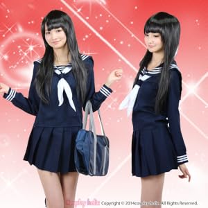 セーラー服　学生服　制服　本物　紺色　テニス　スコート　Pコート　一式　コスプレ セーラー服 学生服 制服 本物 紺色 テニス スコート Pコート