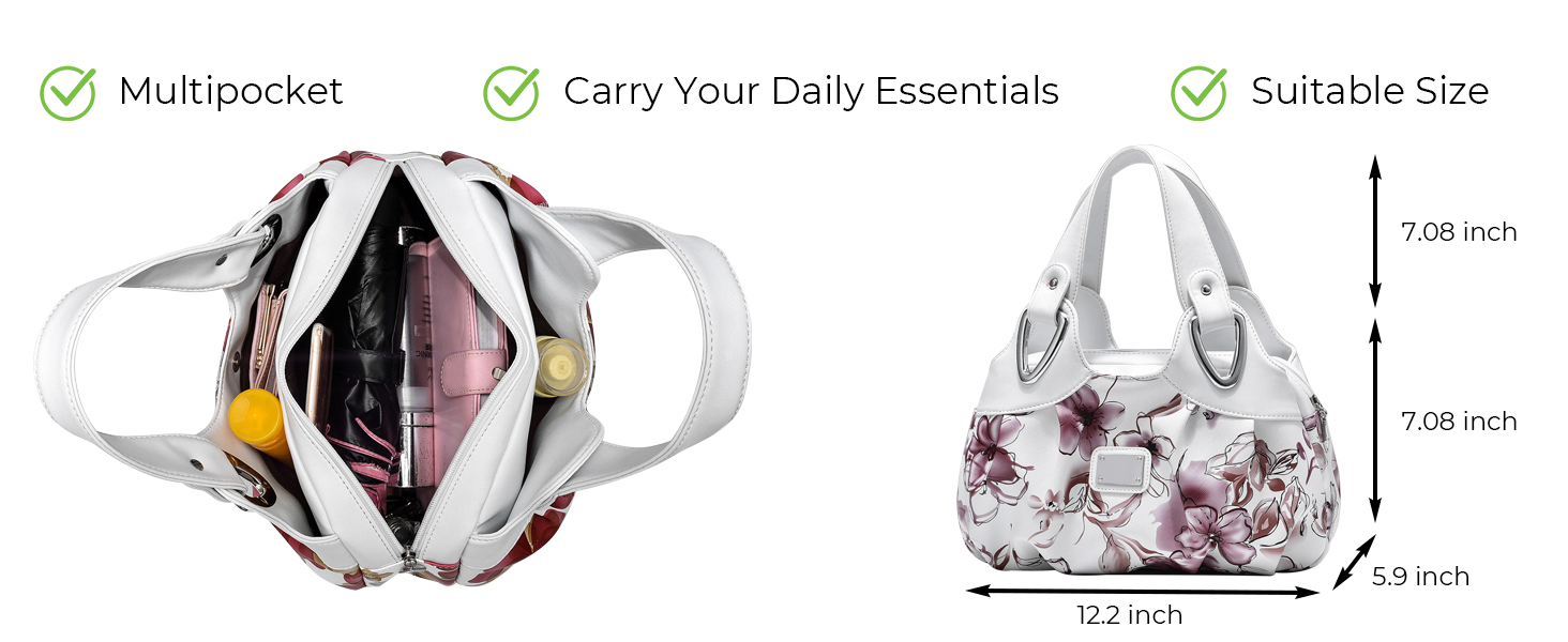 Women handbags purses white small floral cute shoulder satchel tote bag top handle female ladies