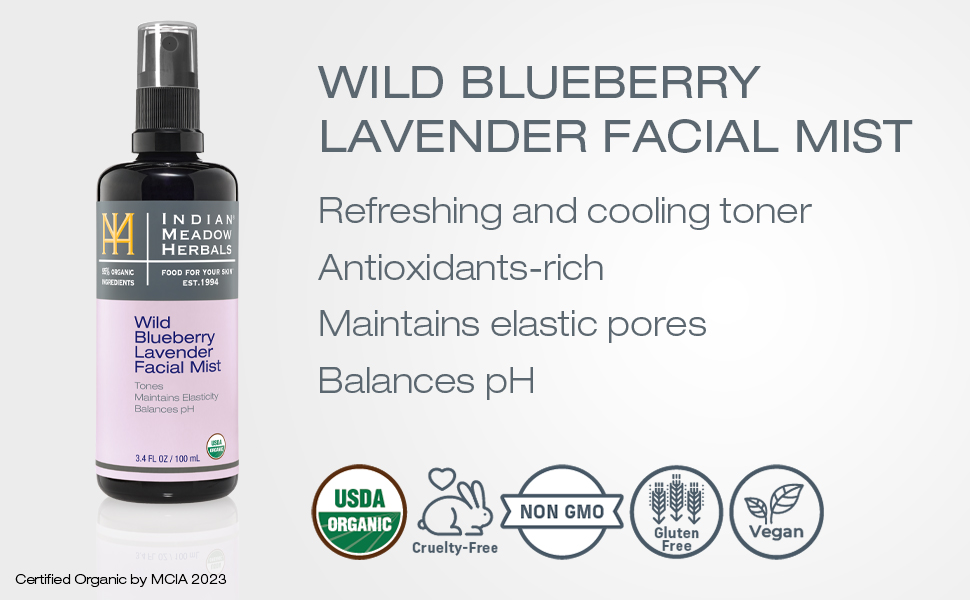 Indian Meadow Herbals Wild Blueberry Lavender Facial Mist
