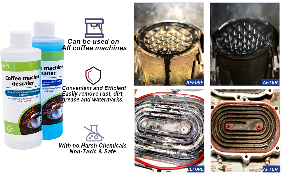 2 Step Coffee Machine Descaling & Cleaning Solution Kit 2