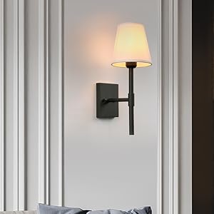 Pathson Fabric Wall Sconce 2 Pack Bathroom Vanity Lighting for Living Room