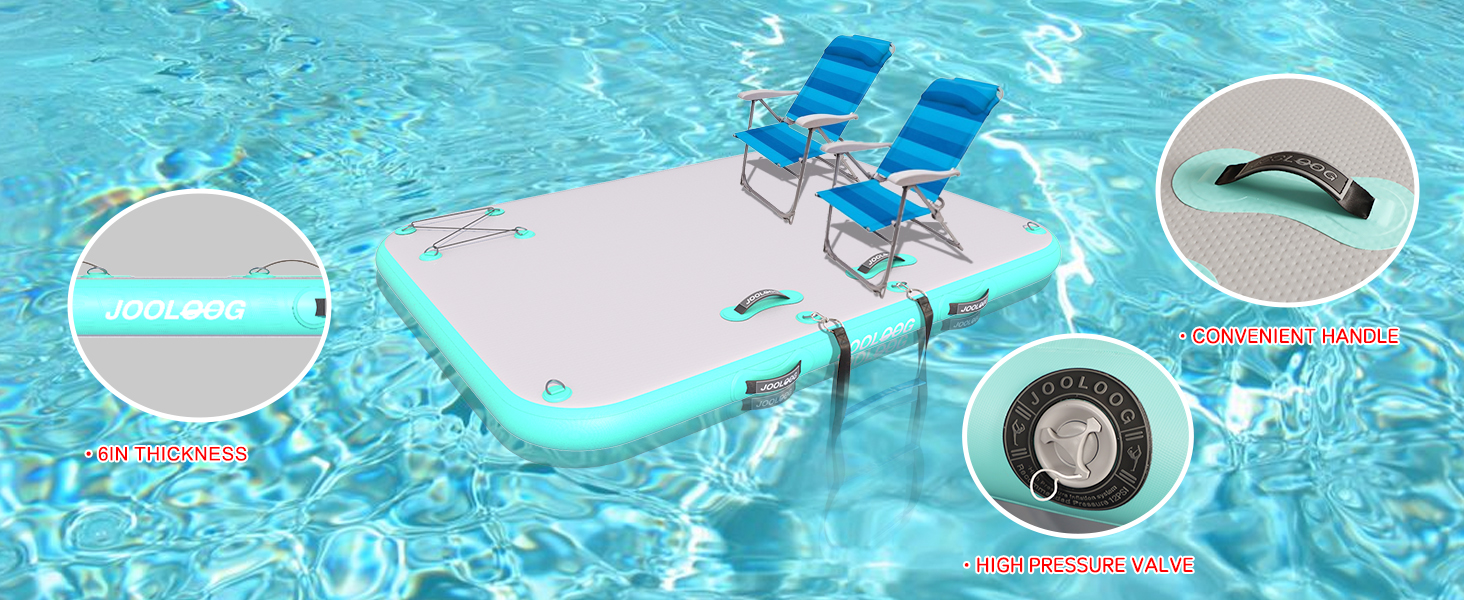inflatable water mat detail