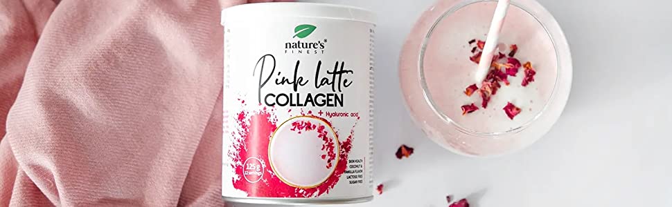 pink latte collagen nature's finest nutrisslim skin beauty young hylauron acid