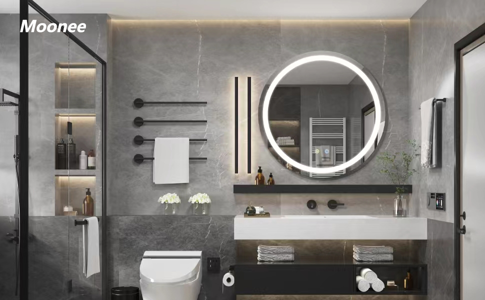 Moonee Round led Bathroom Mirror, 36 Inch Front Lighted