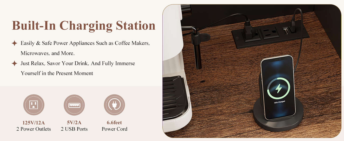 kitchen pantry cabinet with power outlets