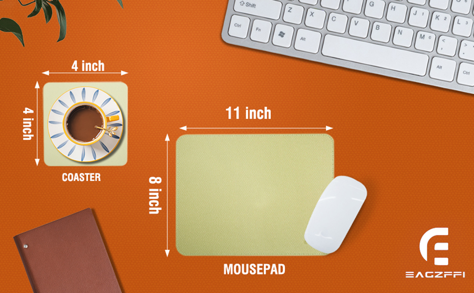 Leather Mouse Pad,Wood Mouse Pad,Double Side Mouse Pad,Stitched Edges