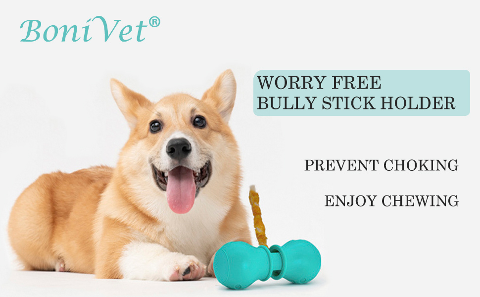 BoniVet Bully Stick Holder for Dogs, Chew Holder, Prevent