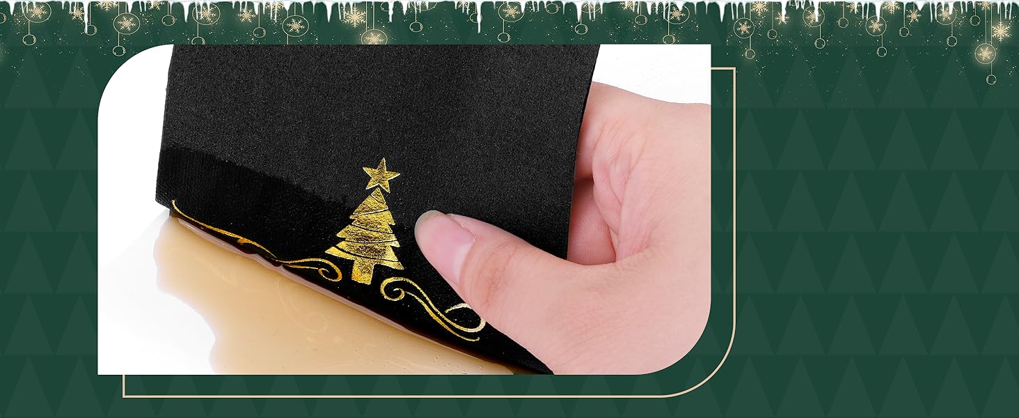 Enjoy hassle-free cleanup with disposable napkins that combine convenience and class.
