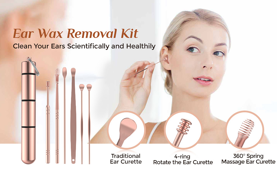 6 Piece Ear Wax Removal, Earwax Removal Kit, Portable