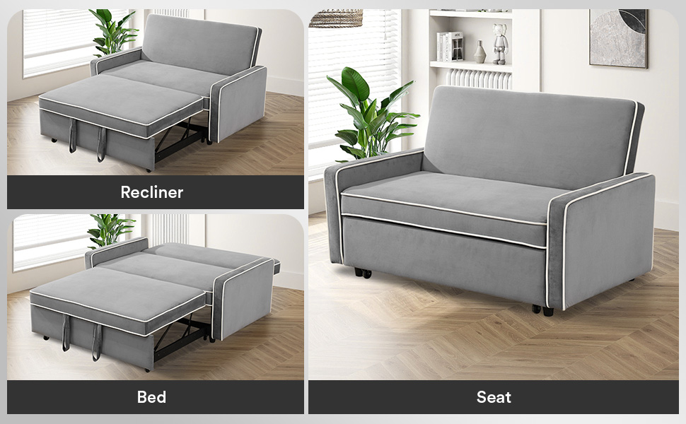 3 in 1 pull out sleeper sofa bed