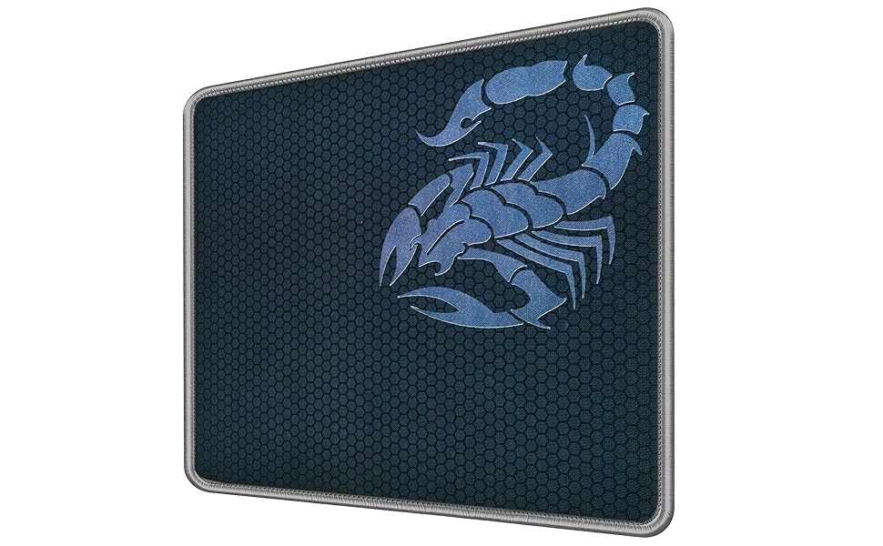 RiaTech (290mm x 250mm x 2mm Scorpio Print Speed Type Mouse pad with Stitched Embroidery Edge