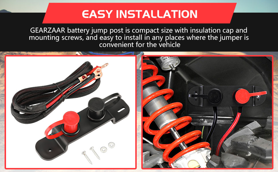 GEARZAAR Can am X3 Battery Jump Post, UTV Jumpstart Battery