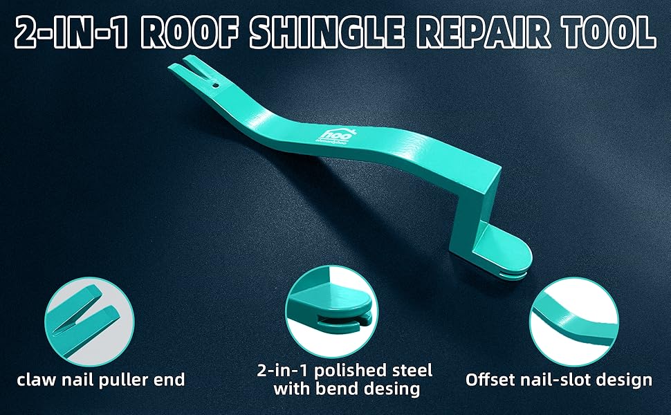 Roof Shingle Remover, Heavy Duty Steel Roof Snake Tool for Roof Repair