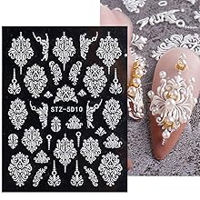 retro flower nail stickers