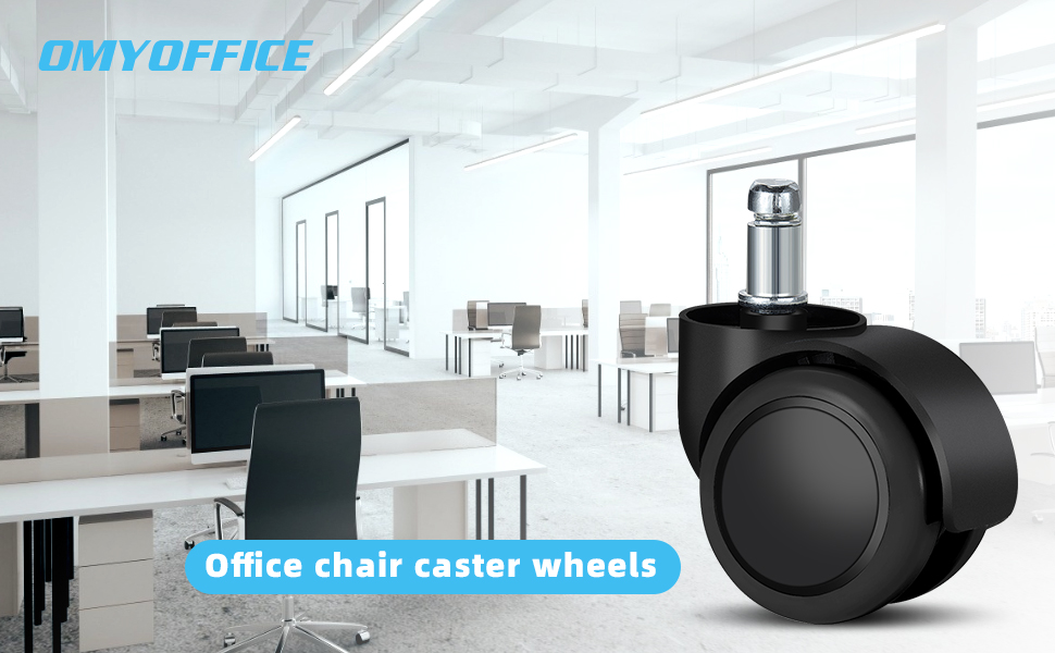 Office Chair Caster Wheels Replacement(Set of 5) for Hardwood Floors and Carpet Heavy Duty