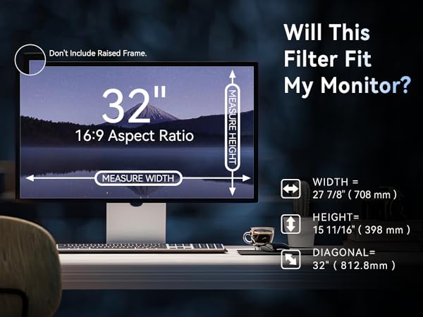 computer privacy screen 32 inch