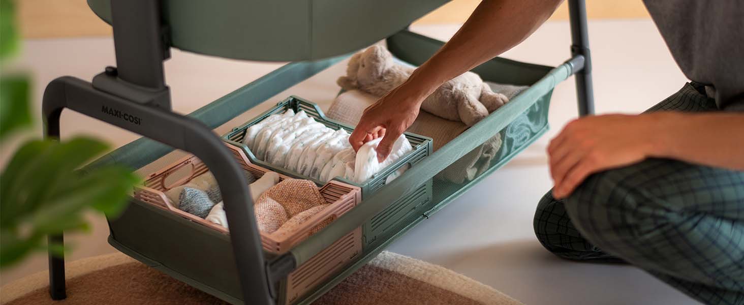 MaxiCosi Iora Baby Bedside Crib, Bedside Cot, 06 Months, max 9 kg