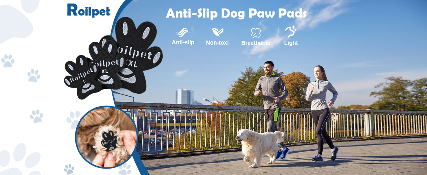 Roilpet Dog Paw Protector AntiSlip Pads, Toe Grips for