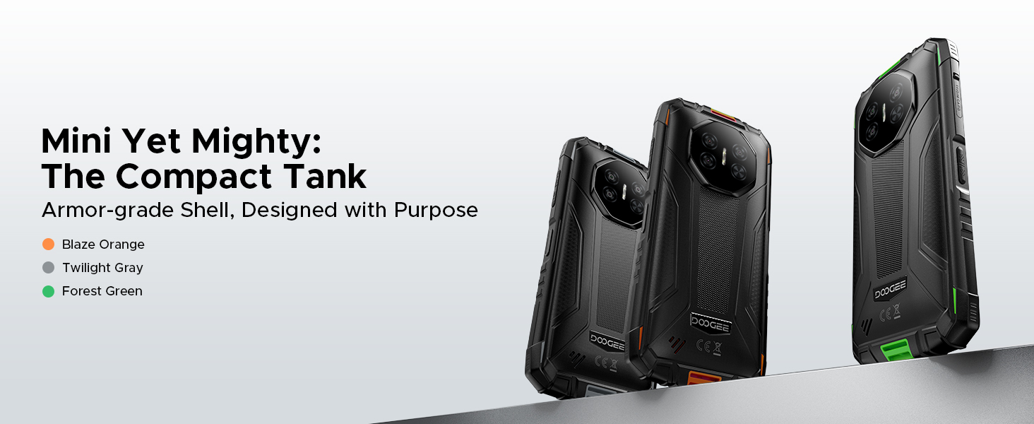 DOOGEE Fire 3 Pro Android 15 Rugged Phone,16GB+128GB/2TB Octa-Core Rugged Smartphone