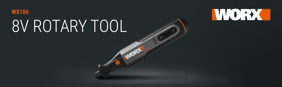 WORX 8V Cordless Rotary Tool WX106 Mini Drill Machine Grinder Tool, USB ...