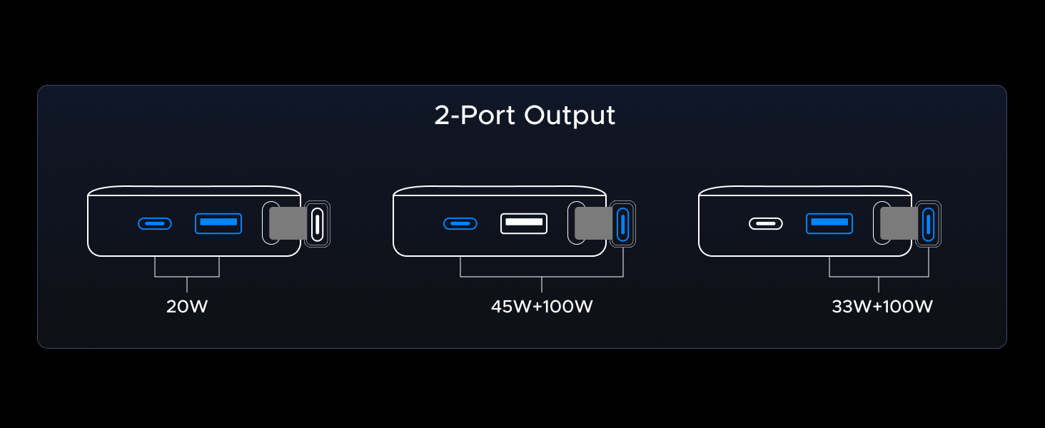 Dark interface design showing multiple navigation icons or buttons with blue glowing effects arranged in a horizontal layout.